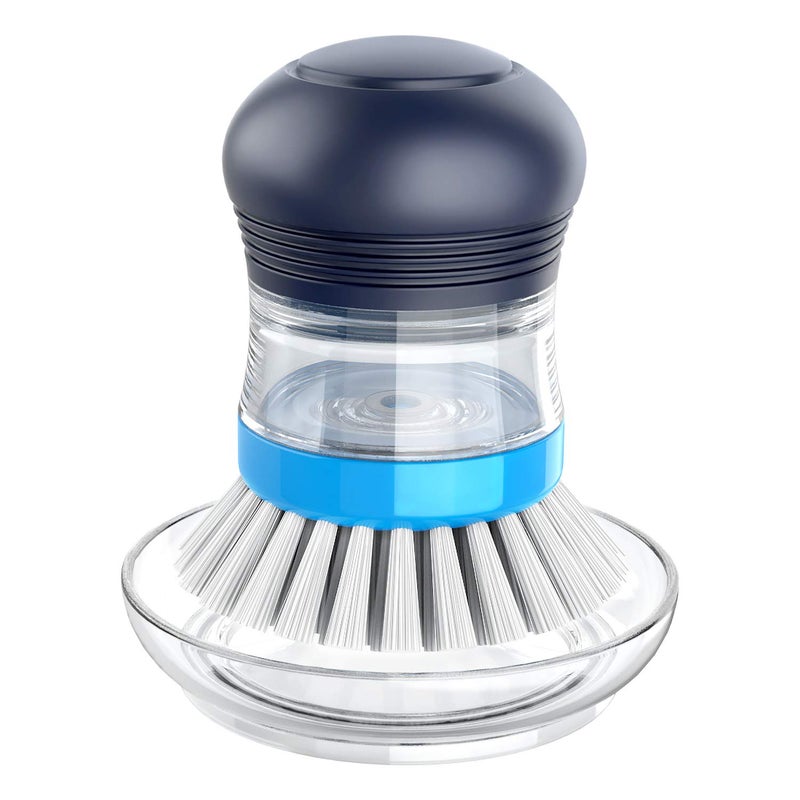 Mr Siga MR.SIGA Soap Dispensing Palm Brush Storage Set, Kitchen Brush with Holder for Pot Pan Sink Cleaning, 1 Set - Image 1